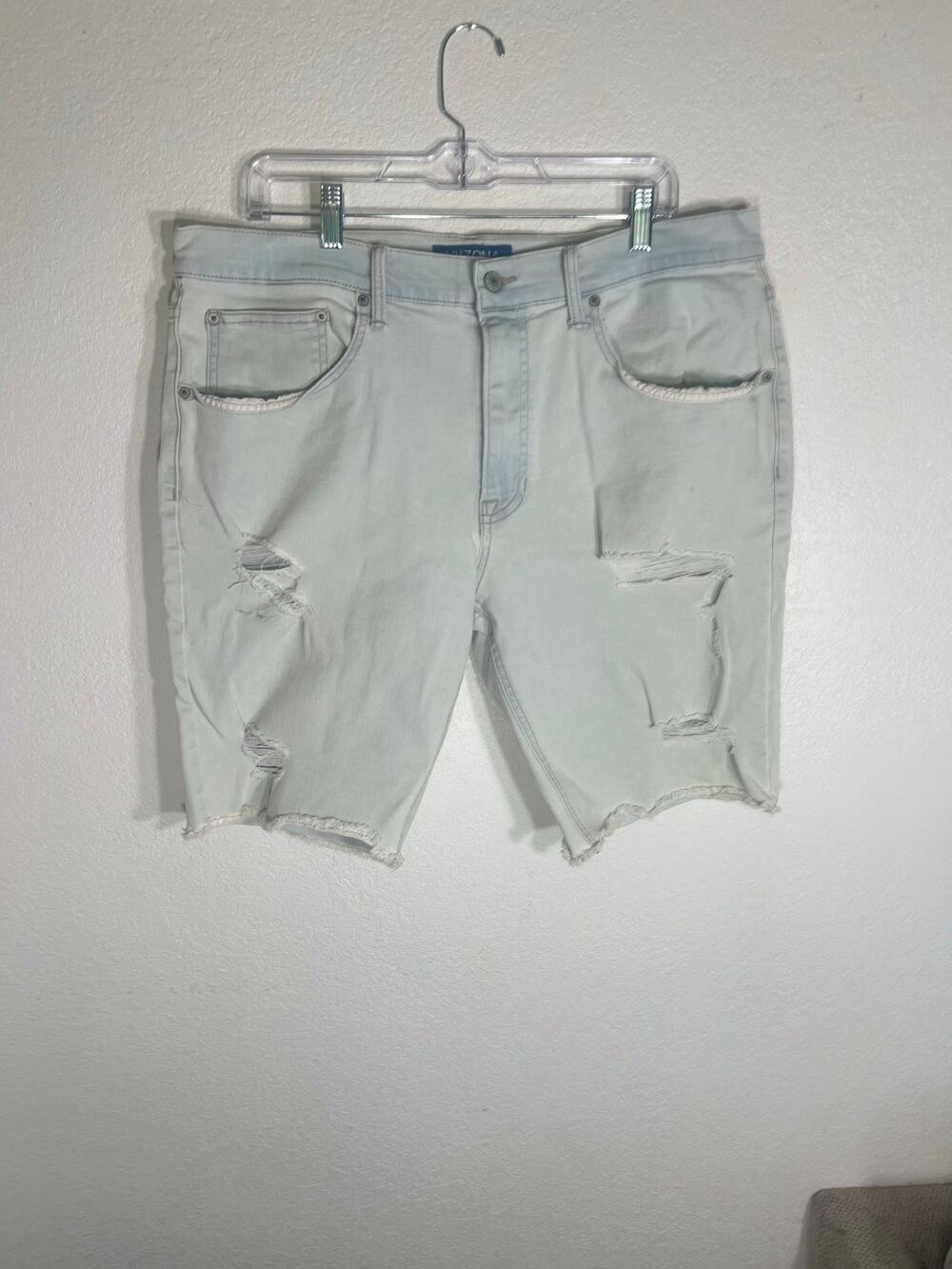 Vintage Arizona Jean Co Distressed Jorts Light Wash Frayed Cut Off Y2K Skater 36